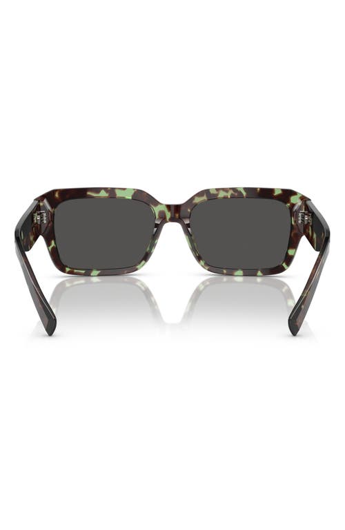 Shop Dolce & Gabbana Dolce&gabbana 56mm Rectangular Sunglasses In Lime Havana