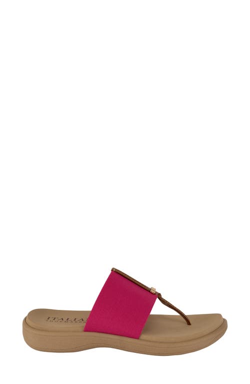 Italian Shoemakers Jahzara Elastic Strap Sandal In Fuschia