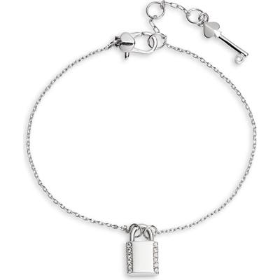 Kate Spade New York Pave Lock Mini Pendant Bracelet