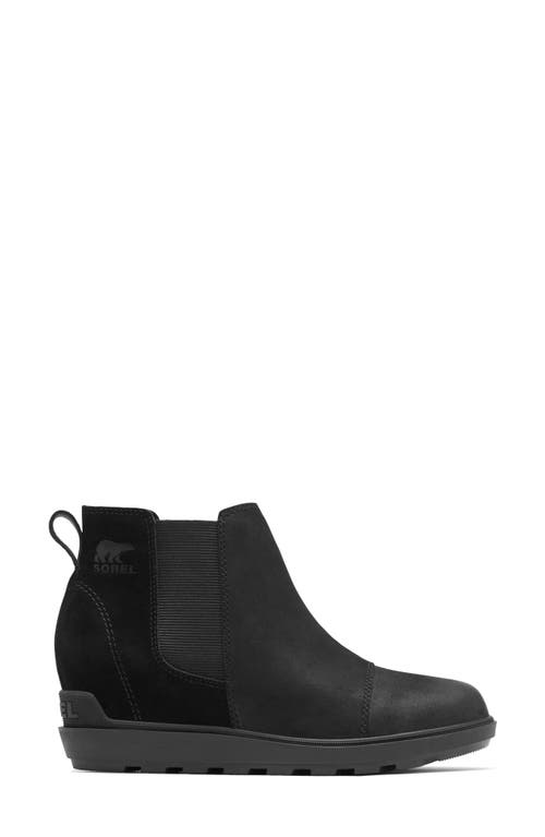 Shop Sorel Evie Ii Chelsea Bootie In Black/sea Salt