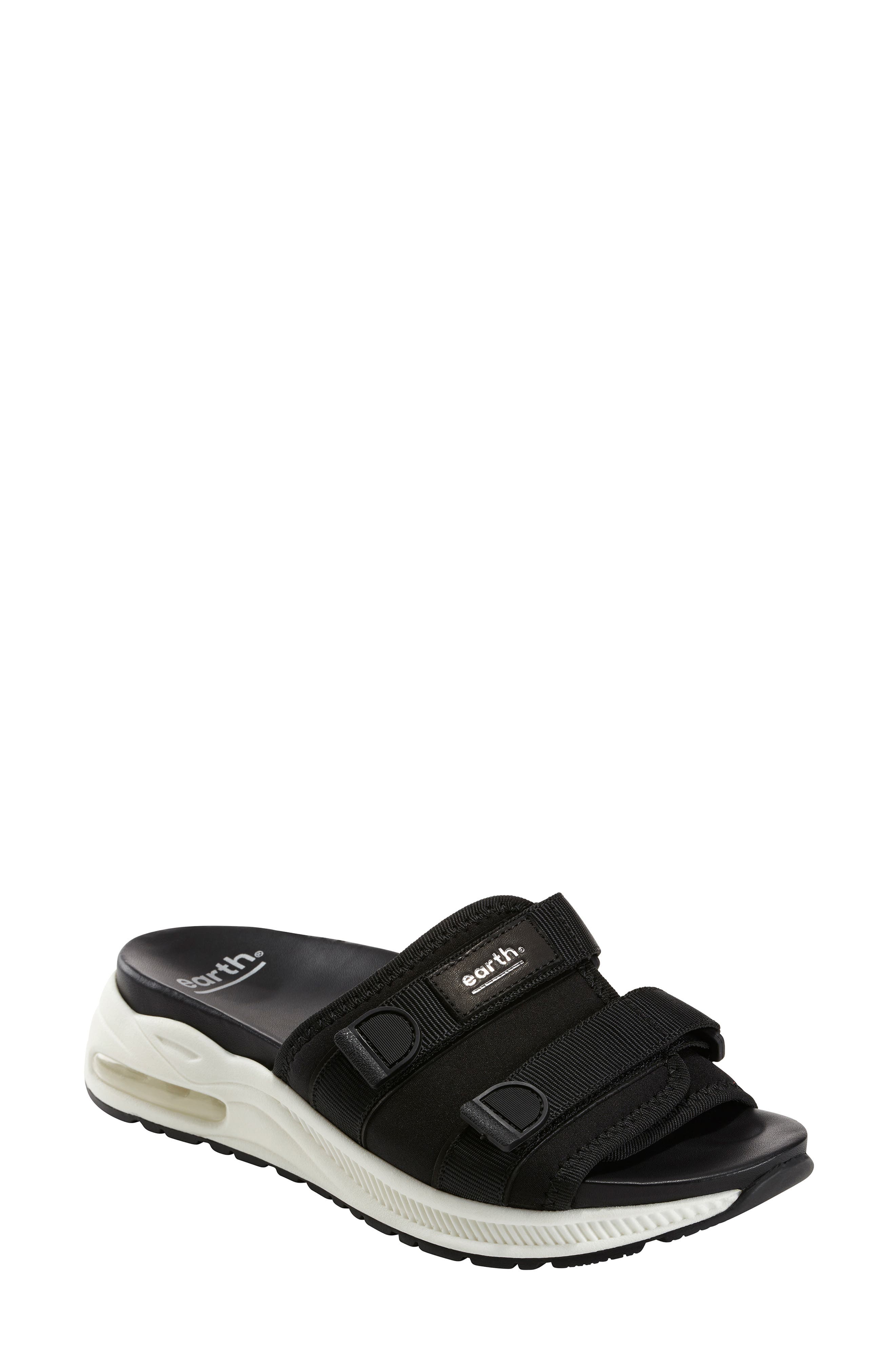 Earth Kamala Slide Sandal, Black