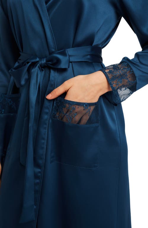 Shop Rya Collection Serena Charmeuse Robe In Celestial Blue