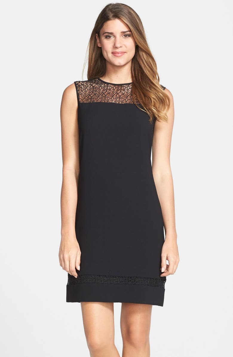 Marc New York by Andrew Marc Illusion Yoke Crepe A-Line Dress | Nordstrom