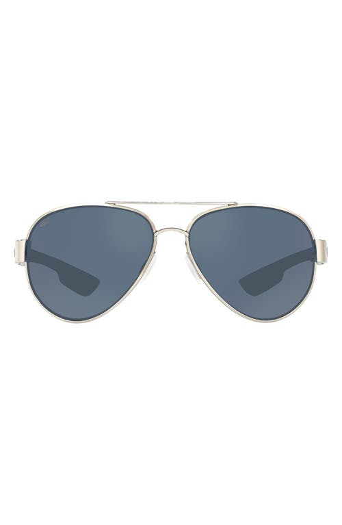 Costa Del Mar 59mm Polarized Pilot Sunglasses in Grey White at Nordstrom