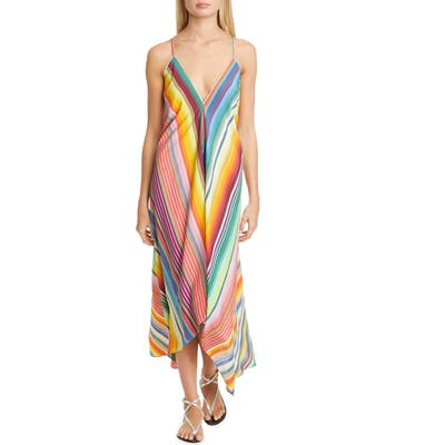 Etro Multi Stripe Cover-Up Maxi Dress, US / 40 IT - Blue/green
