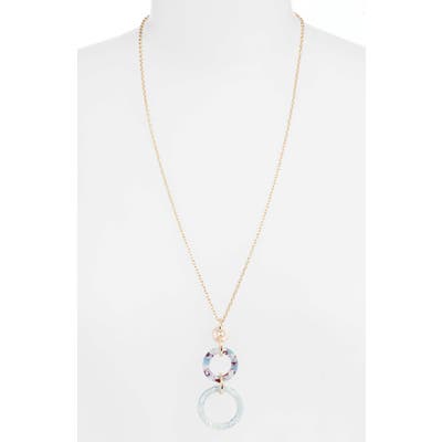 Lele Sadoughi Triple Hoop Pendant Necklace