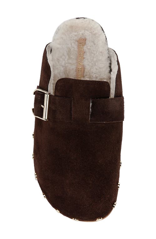 Veronica Beard Fern 2 Genuine Shearling Clog In Espresso