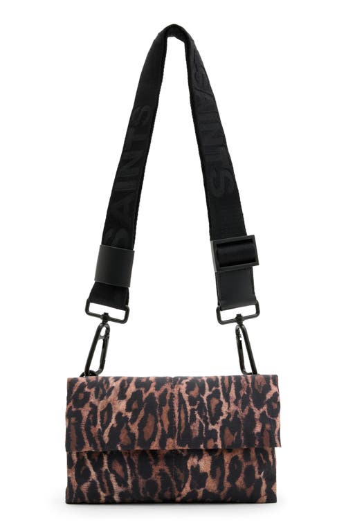 AllSaints Ezra Crossbody Bag in Leopard Brown at Nordstrom