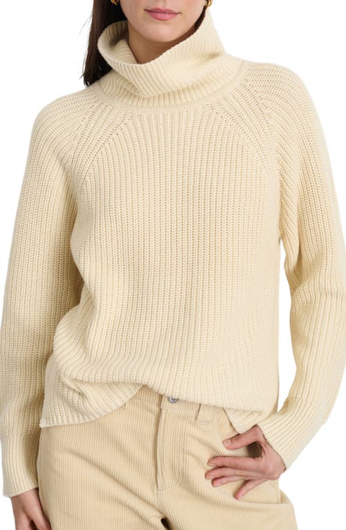 Alex Mill Chelsea Cotton & Cashmere Turtleneck Sweater in Ivory 