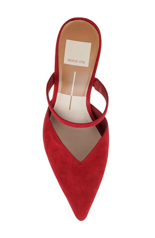 Shop Dolce Vita Kanika Pointed Toe Pump In Crimson Suede