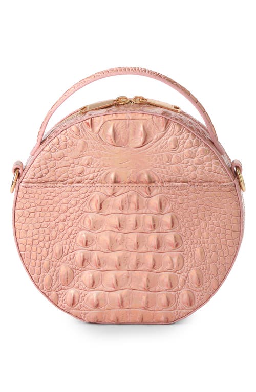 Shop Brahmin Lane Croc Embossed Leather Crossbody Bag In Rose Gold