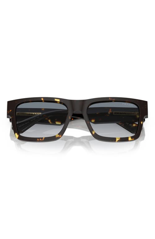 Shop Prada 56mm Rectangular Sunglasses In Grey Flash