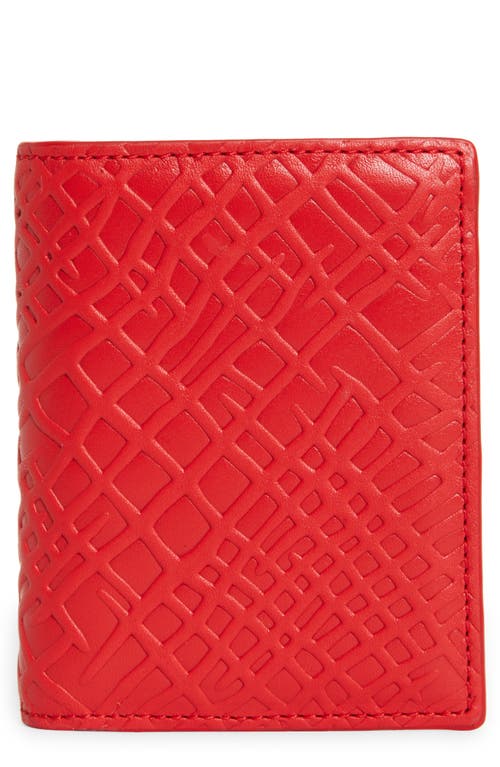 Comme des Garçons Wallets Roots Embossed Leather Bifold Wallet in Red at Nordstrom