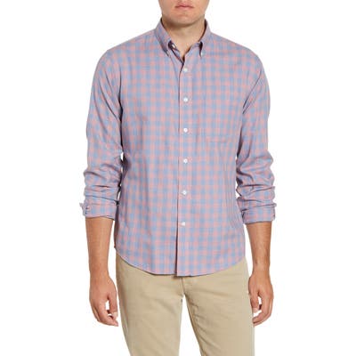 Faherty Everyday Regular Fit Check Button-Down Shirt, Pink