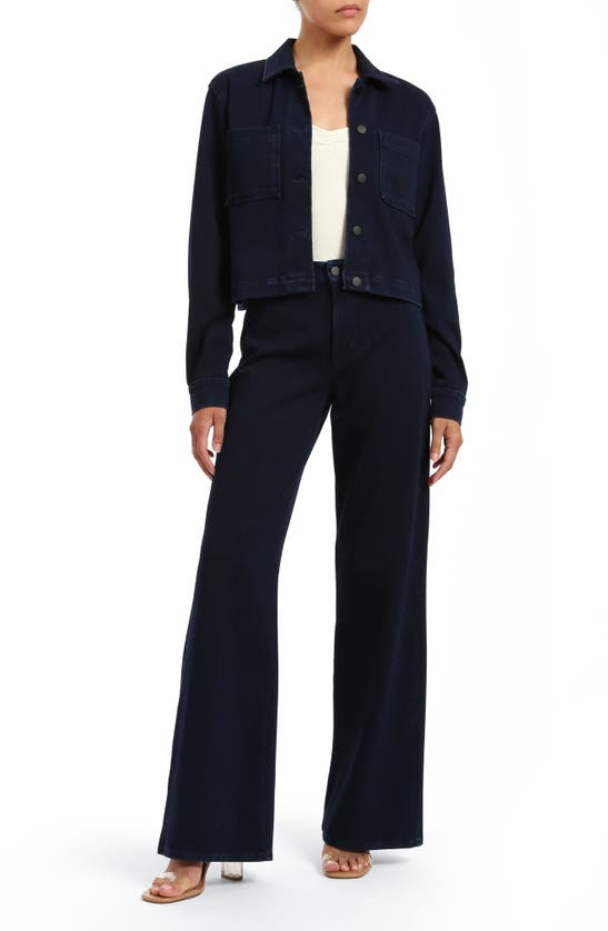 Shop Mavi Jeans Sherry High Waist Wide Leg Pants In Dark Move