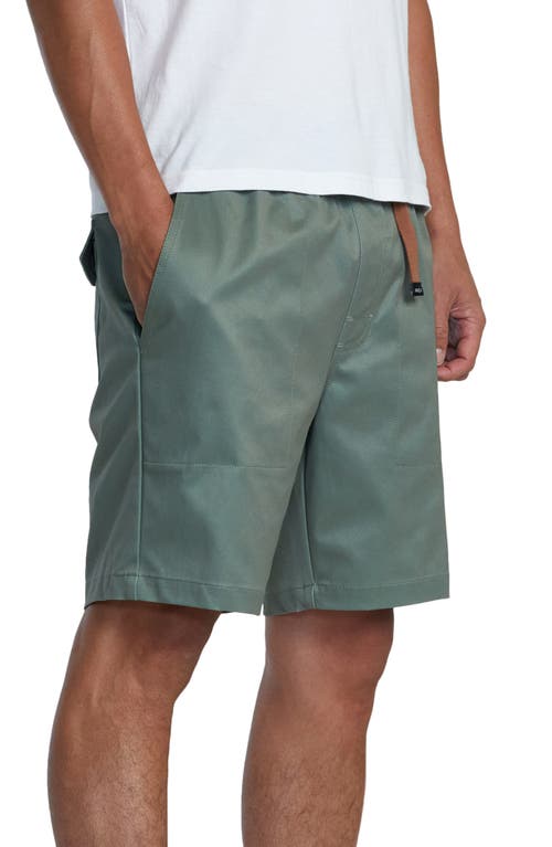 Shop Rvca Civic 2 Hybrid Stretch Cotton Blend Shorts In Olivine