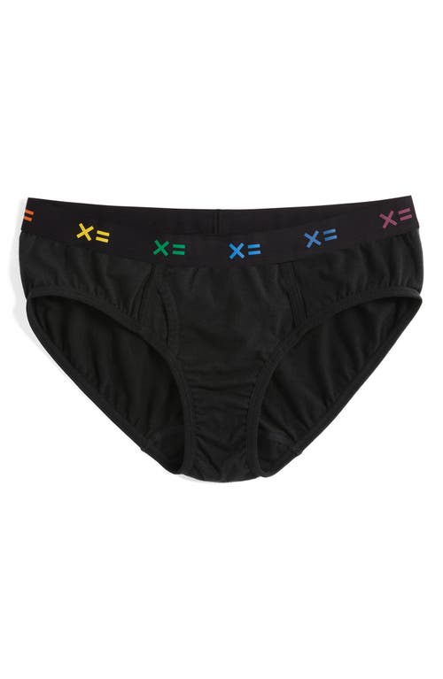 Tomboyx Iconic Briefs In Black X Rainbow