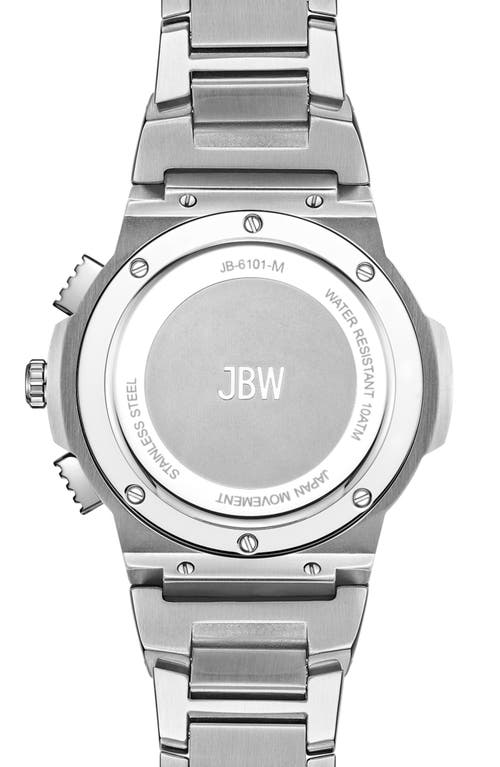 Jbw Saxon Diamond Stainless Steel Watch, 44mm In Stainless Steel