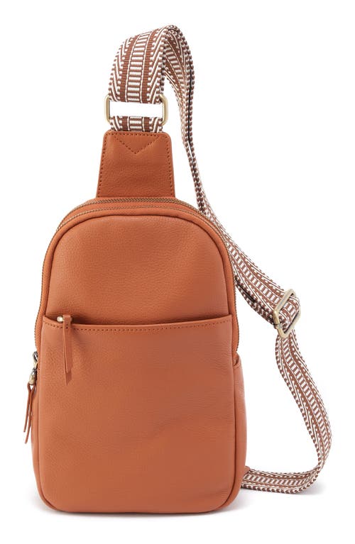 Shop Hobo Cass Leather Sling Bag In Butterscotch