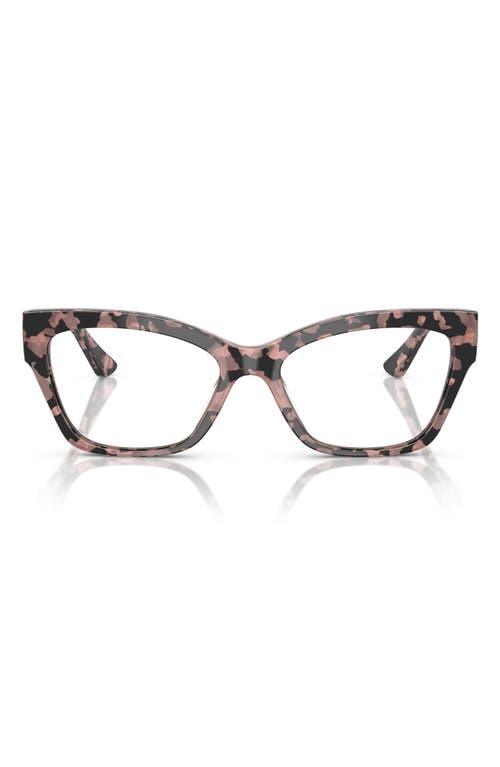 Vogue 52mm Cat Eye Optical Glasses In Pink Tortoise