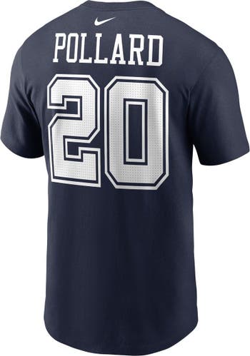 Tony Pollard Dallas Cowboys Men's by Name & Number Logo T-Shirt - Ash