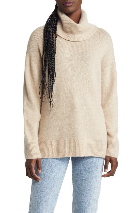 Rails Imogen Wool, Cashmere & Silk Turtleneck Sweater In Jute