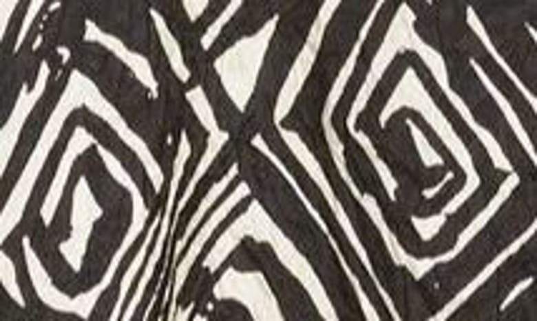 Shop Masai Copenhagen Geam Abstract Print Button-up Tunic Shirt In Black