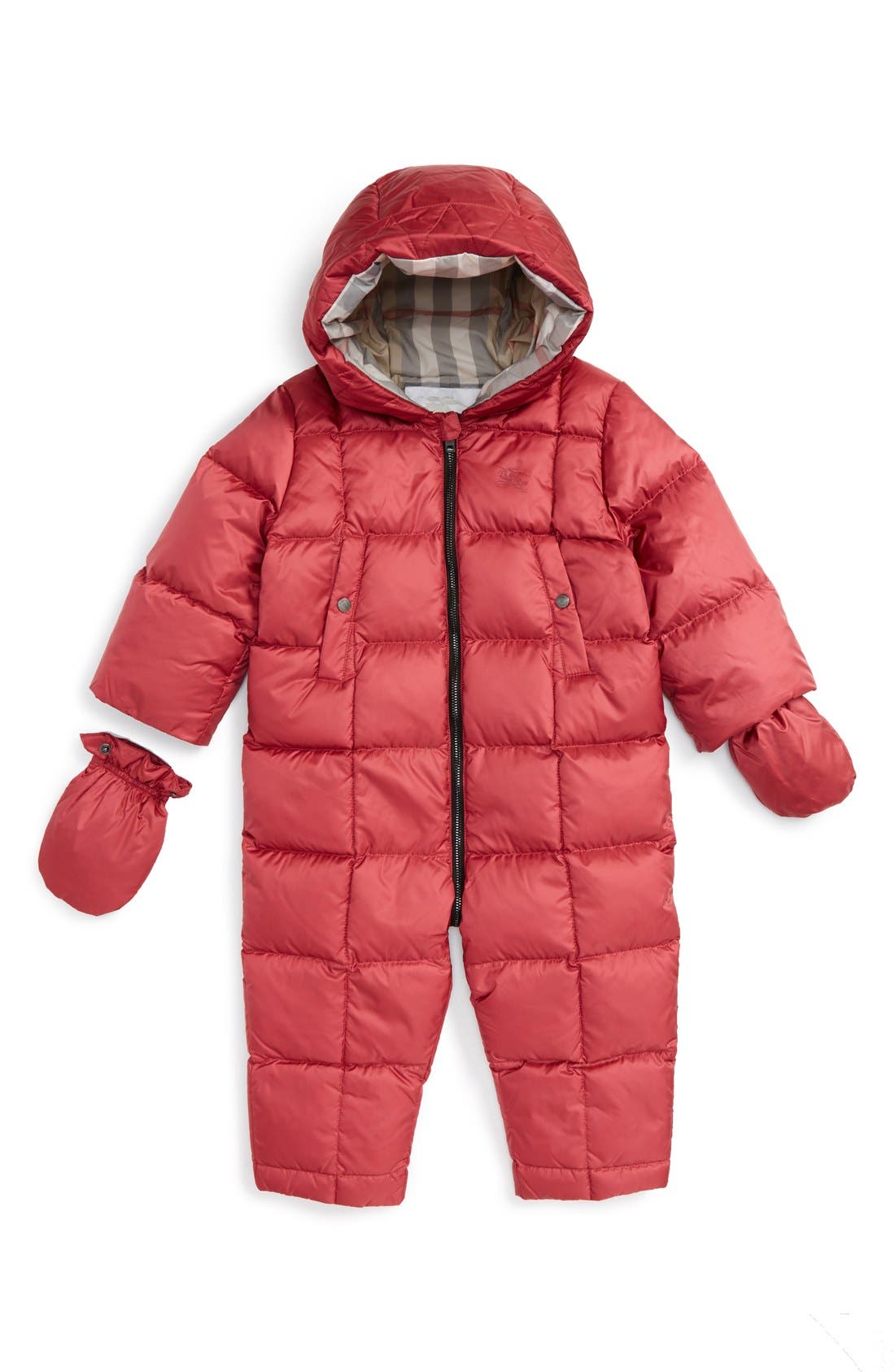 Burberry 'Skylar' Quilted Down Snowsuit (Baby Girls) Nordstrom