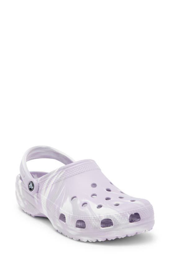 Crocs Classic Marbled Clog In Lavender