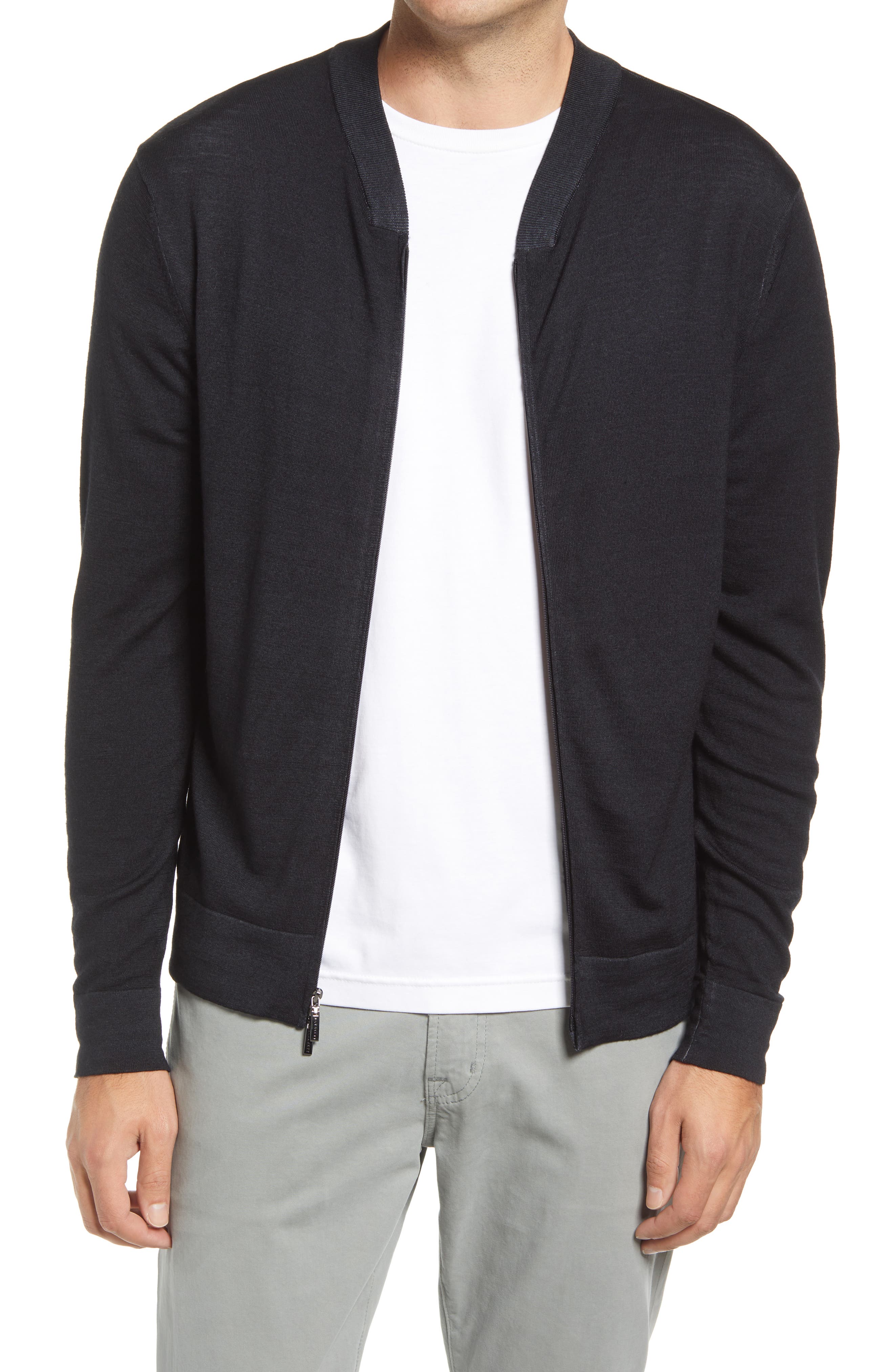 black male cardigan