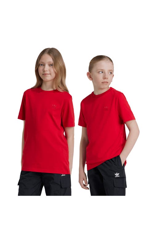 Shop Adidas Originals Kids' Essentials Cotton T-shirt In Better Scarlet