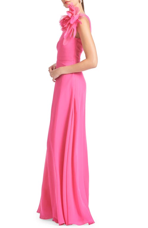 Shop Sachin & Babi Allegra One-shoulder Gown In Think Pink