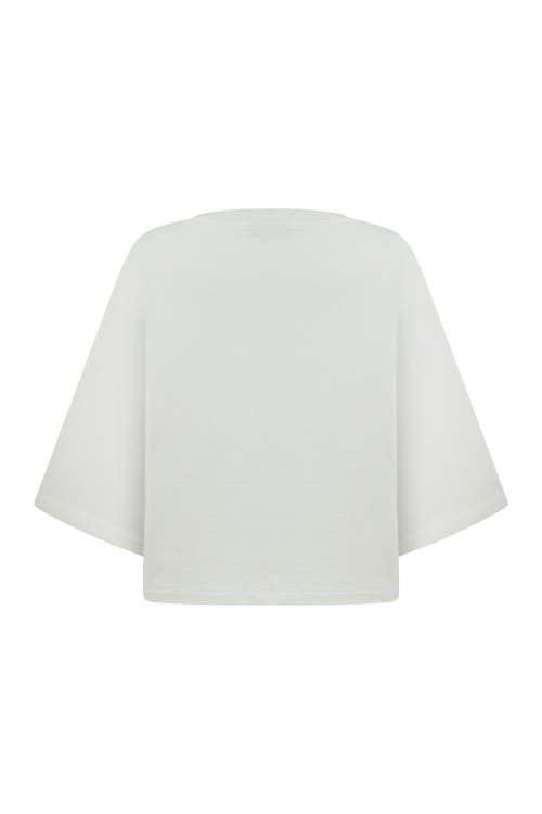 Shop Nocturne Oversized Short Sleeve T-shirt In Ivory