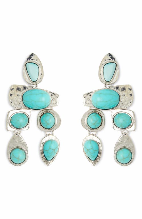 Petit Moments Imitation Turquoise Drop Earrings in Silver at Nordstrom