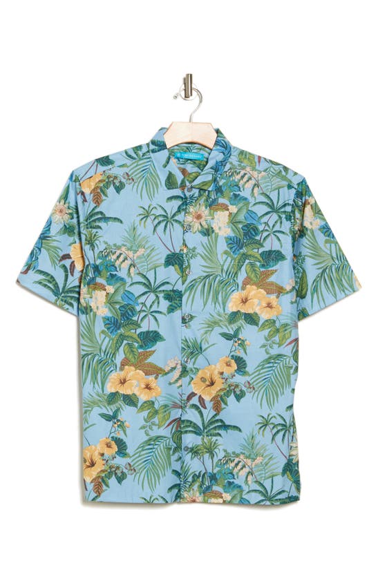 Tori Richard Tropical Button-up Shirt In Water