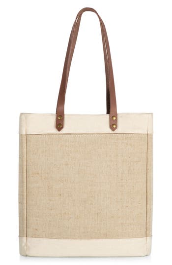 Picnic Time Pinot 3 Bottle Wine Bag In Beige
