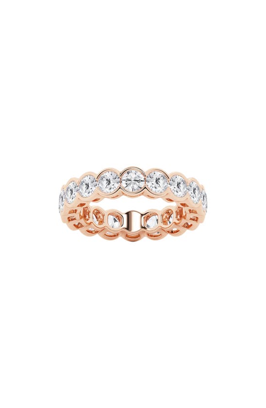 Shop Badgley Mischka Collection Round Lab Created Diamond Eternity Band Ring In Pink