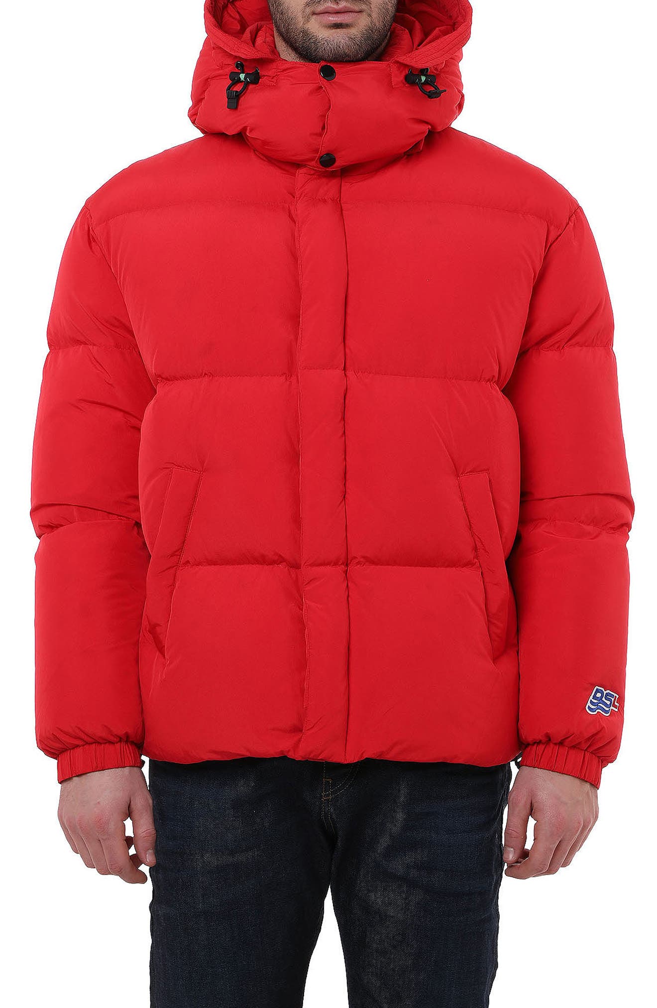 red bubble coat men