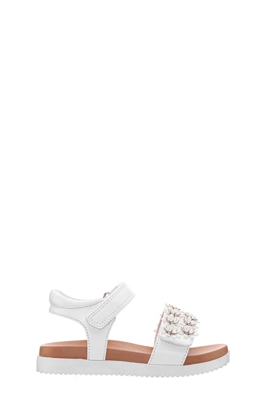 Shop Nina Kids' Neriah Sandal In White / White Glitter