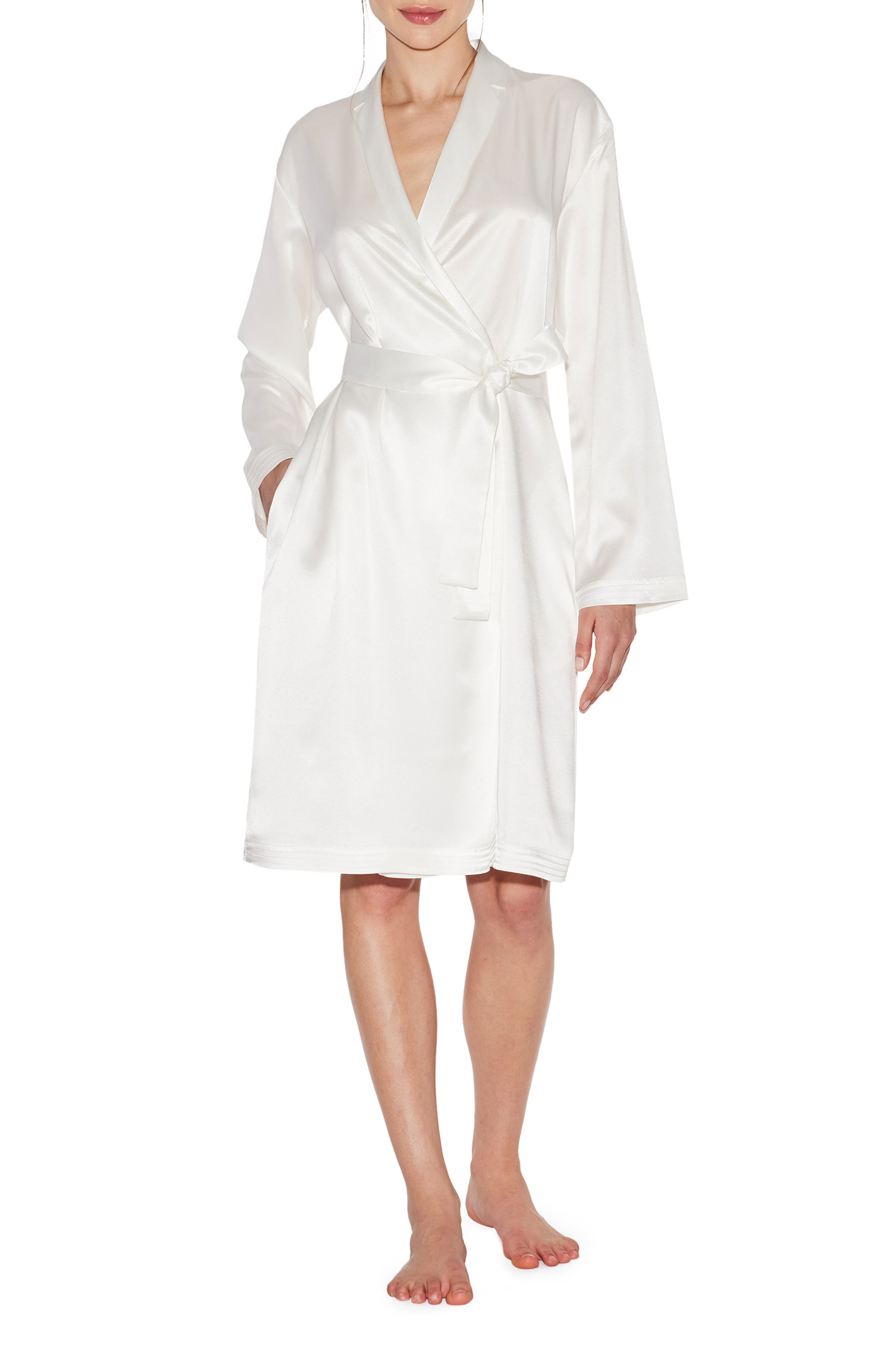 white summer dressing gown