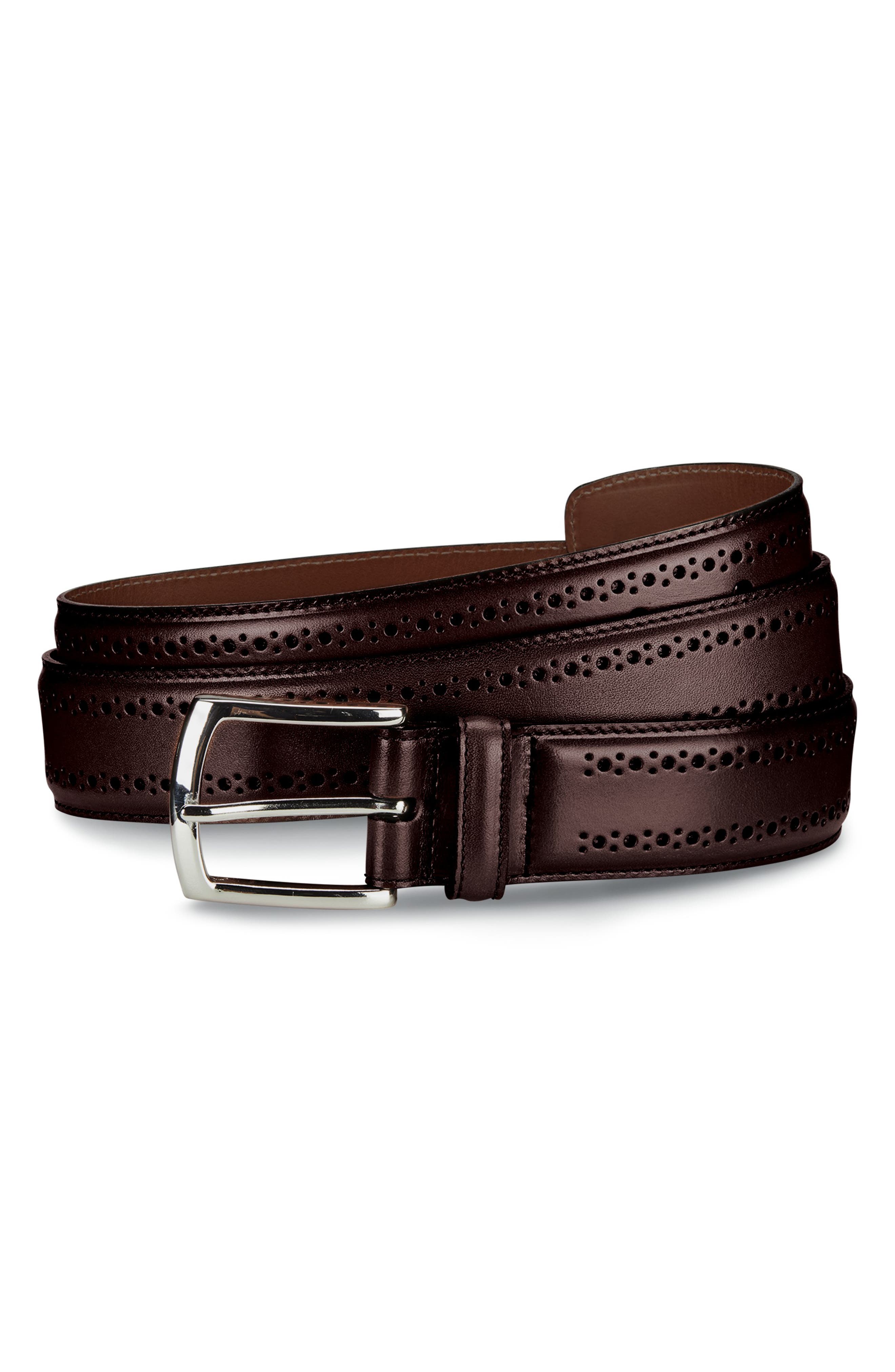 allen edmonds calfskin belt