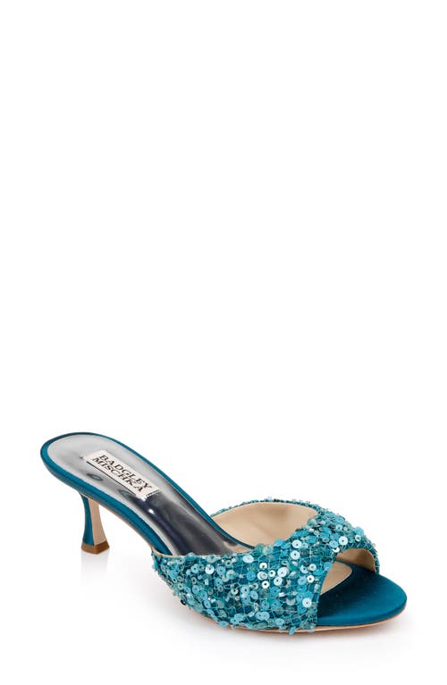 Candie Slide Sandal in Turquoise