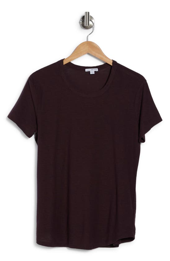 James Perse Crewneck Tee In Eggplant