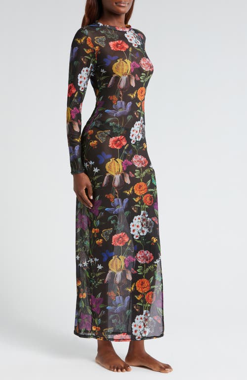 Shop Kilo Brava Floral Print Long Sleeve Maxi Dress In Botanical Garden