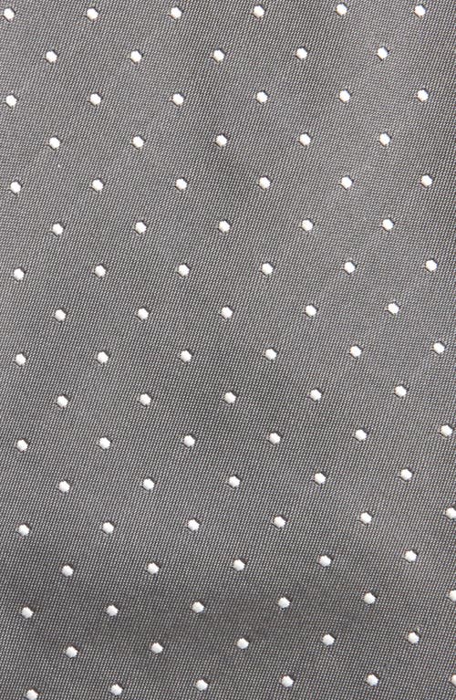 Shop Ralph Lauren Purple Label Pin Dot Silk Peau De Soie Tie In Grey