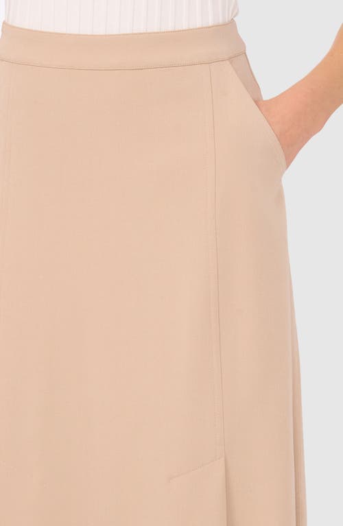 Shop Halogenr Halogen(r) Pleated Midi Skirt In Coastal Beige