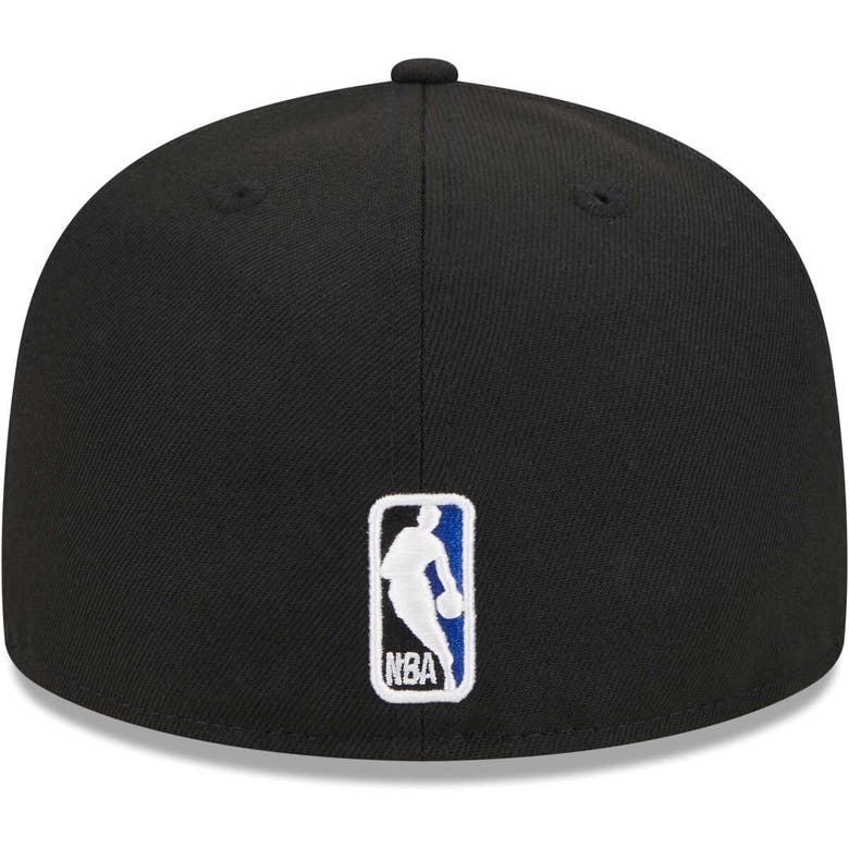 Shop New Era Black New York Knicks Checkerboard Uv 59fifty Fitted Hat