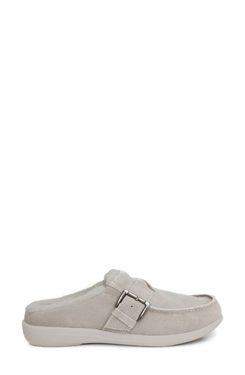 Revitalign Siesta Faux Fur Lined Clog In Ghost Grey