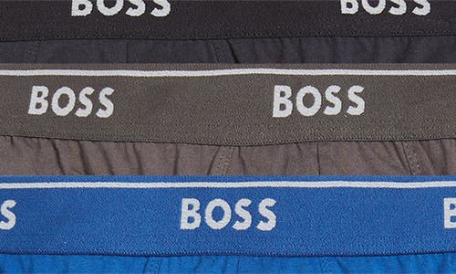 Hugo Boss Boss 3-pack Assorted Classic Cotton Briefs In Open Blue