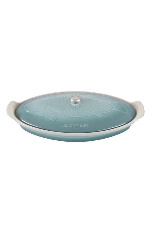 Le Creuset Heritage Stoneware Covered Fish Baker in Sea Salt at Nordstrom